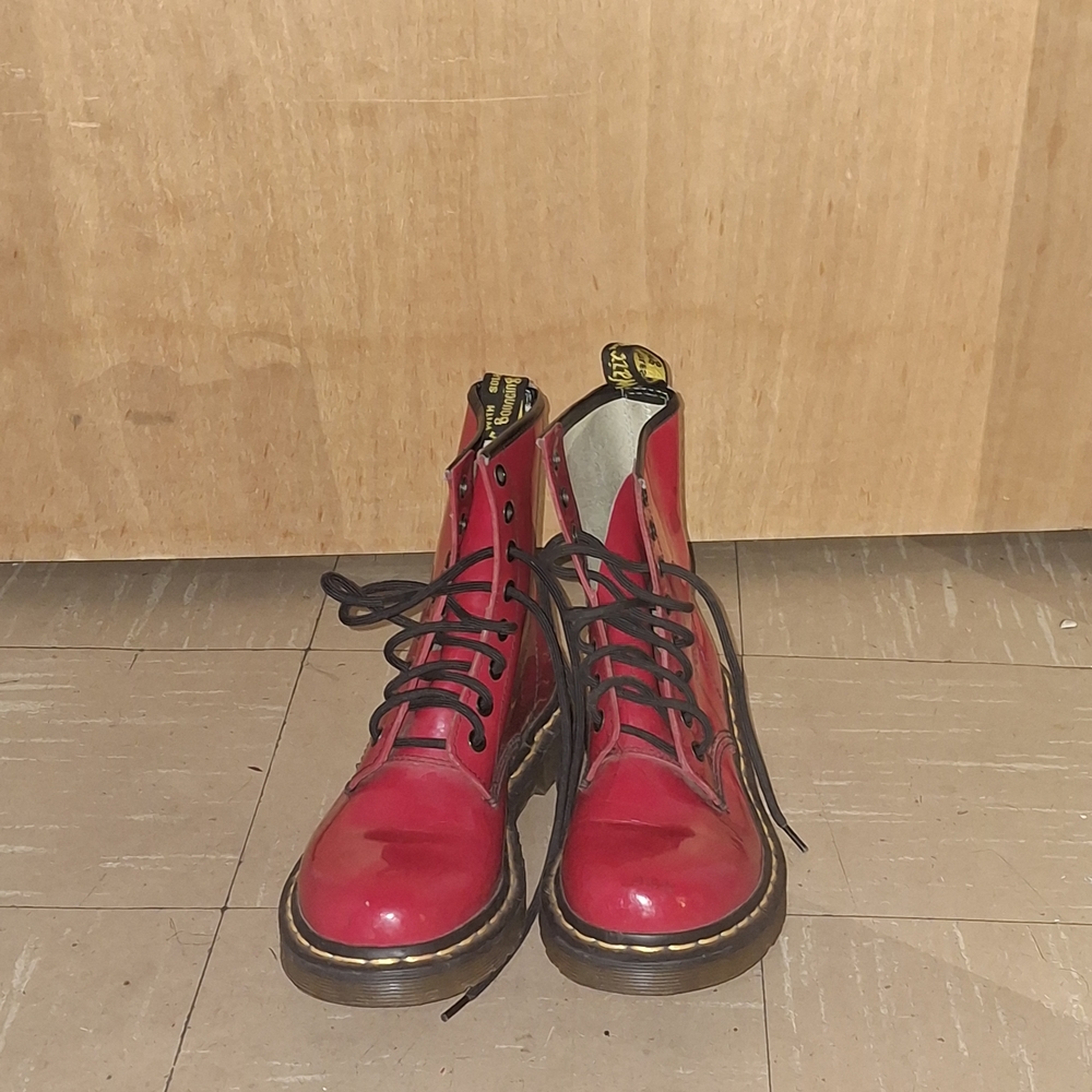 Dr. Martens Red Lace Up Boots